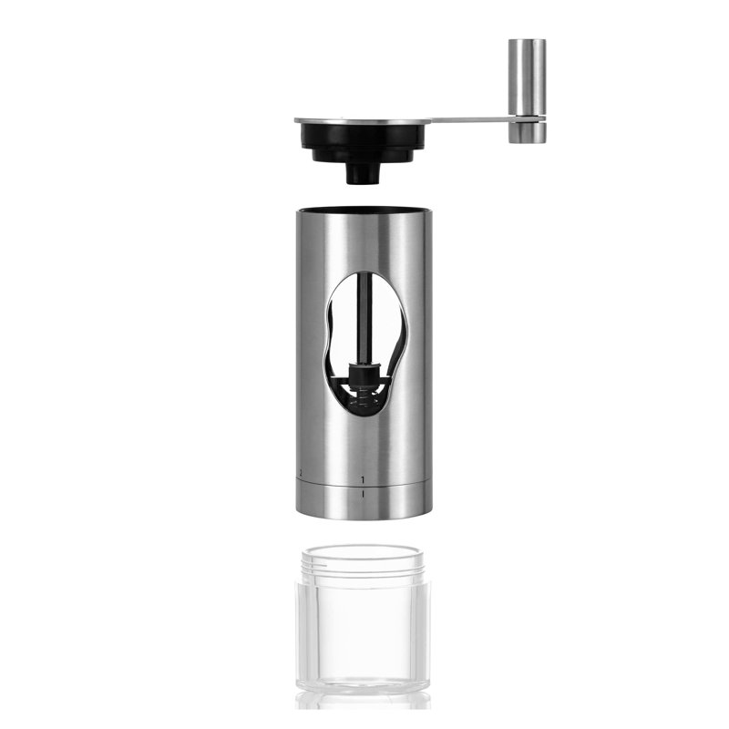 Stainless Steel Manual Coffee Grinder with Adjustable Grind Settings