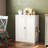 34.6" Metal Pantry Cabinet with Adjustable Shelves