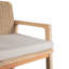 Chaise de patio en bois massif avec dossier tissé et coussin Nantucket (ensemble de 2)