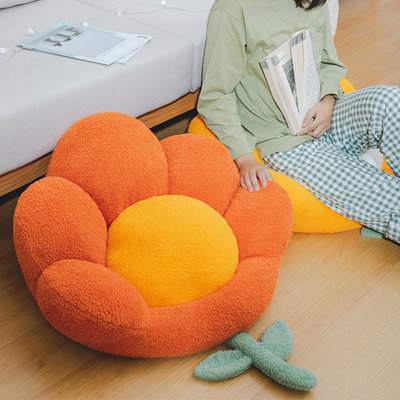 Flower Shape Chair Pillow Cute Seat Cushion 25 Inch Comfy Lazy Sofa Floor Pillows Dorm Seating For Bedroom Decor