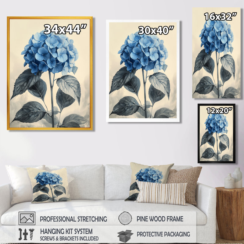 Rowe - Floral Wall Art Prints, Reproduction encadrée d'une seule photo, Noir, H 20 po x l 12 po
