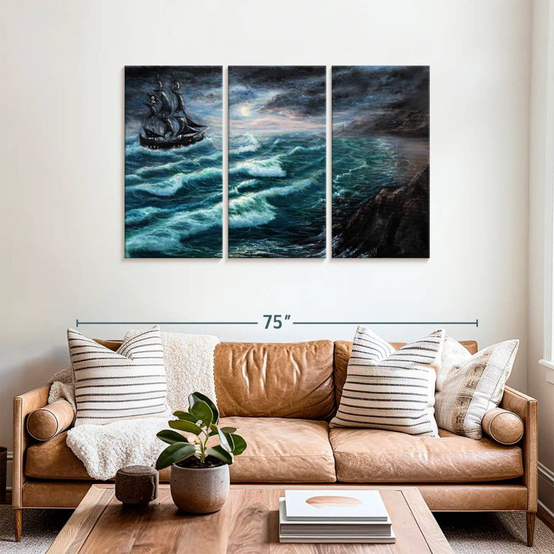 Pirate ship acrylic Aletra, H 36 po x l 57 po
