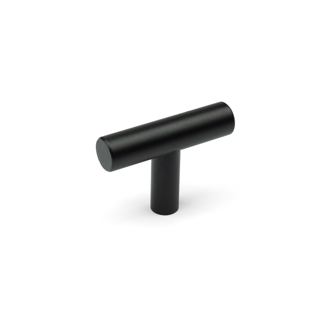 (48Mm Pull) Matt Black T Bar Cabinet Pull Handles & Knob - Image 5