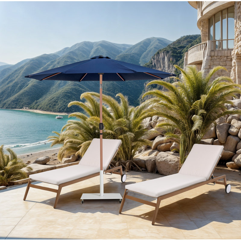 Parasol de patio en tissu / aluminium avec base Chavelle