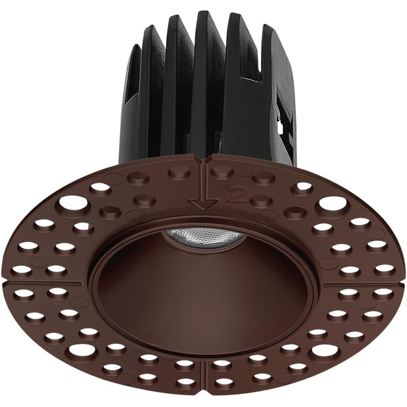 Ensemble d'éclairage encastré standard 1 po à température de couleur réglable et réglable de 7 watts, Bronze