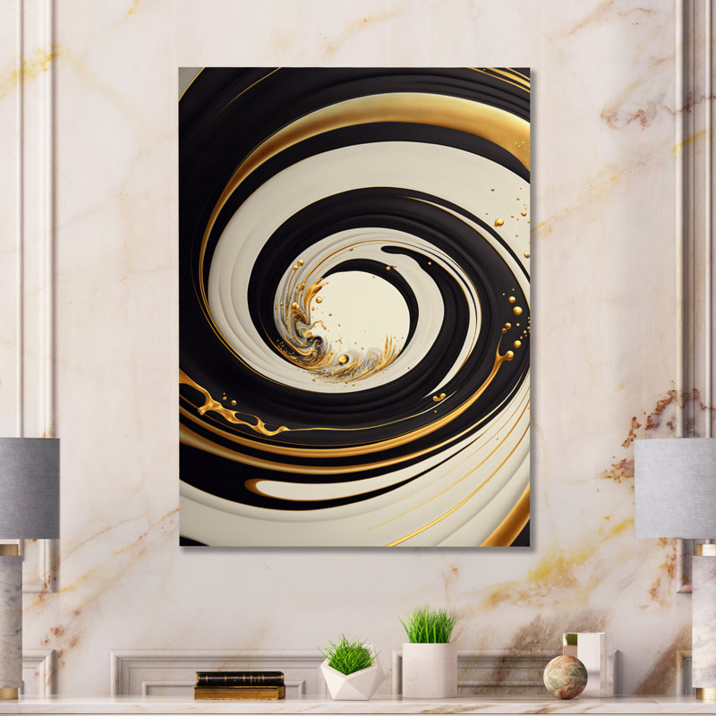 Décoration murale moderne en métal noir, argent et or, H 32 po x l 16 po x P 1 po