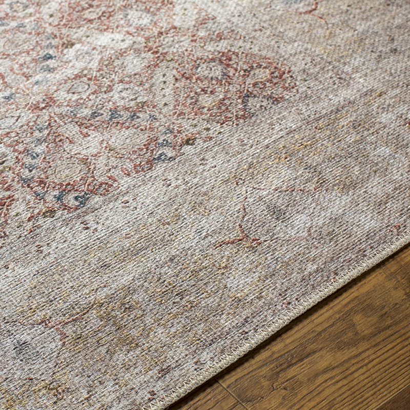 Isabella Oriental Rust/Cream Area Rug, Rectangle 8'10" x 12'