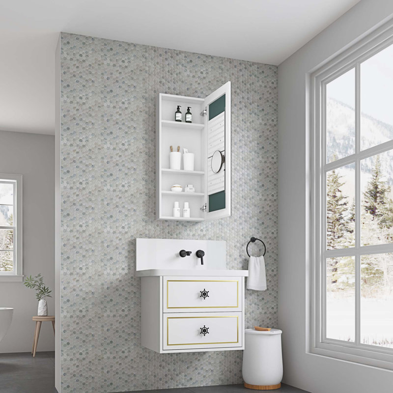 Armoire à pharmacie avec miroir de salle de bain - Armoires à pharmacie en bois pour la salle de bain