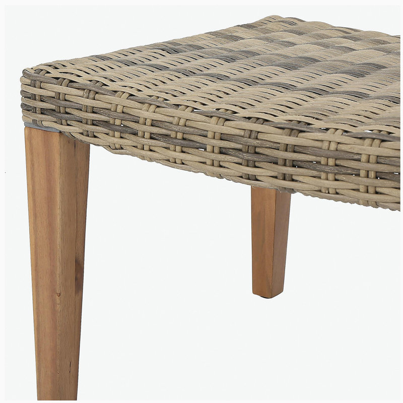Fauteuil en bois et osier Hampton