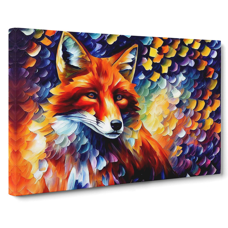 Fox Painting Vol.3 Abstract - Wrapped Canvas, 35cm H x 50cm W x 3cm D