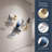 Gradient Spray-Painted Flying Birds Wall Decor, Hand-Forged Metal Art for Living Room, Bedroom, and Hallway