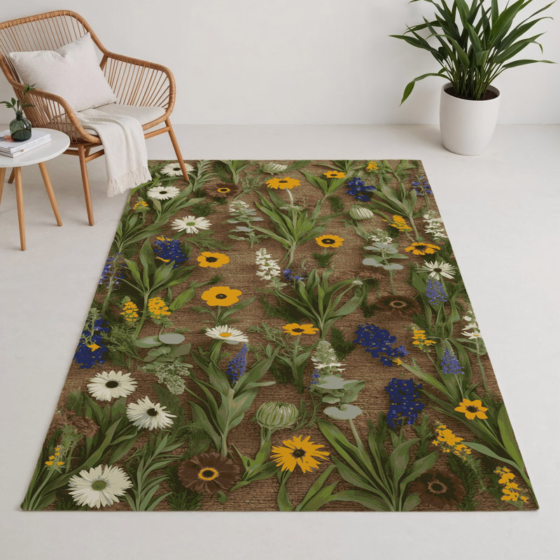 Tapis d'intérieur et d'extérieur brun Nature, Rectangulaire 3 pi x 5 pi