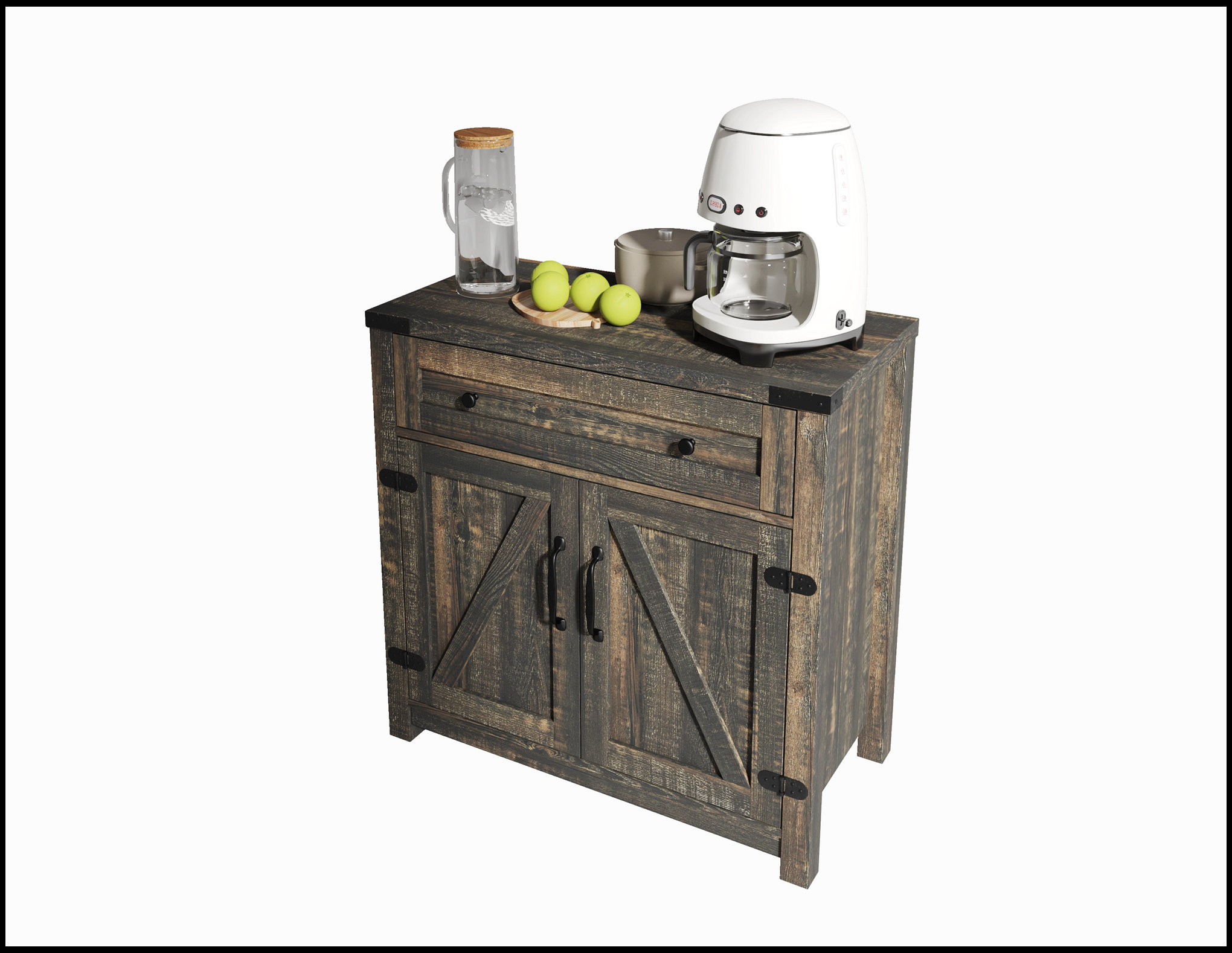 Ophelia & Co. Modern Farmhouse Double Barn Door Accent 30 Inch