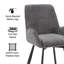 Fabric Upholstered Metal Armchair-4481197