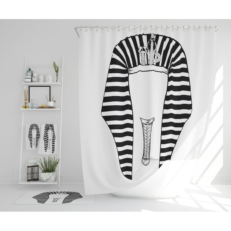 Natiq Polyester Shower Curtain Set
