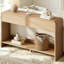 Console moderne Dulane 55 po avec 2 tiroirs, tablette ouverte, bords courbés, naturel-1695766197-1708785074