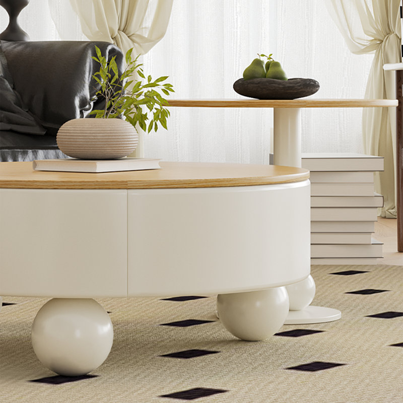 Table basse moderne avec rangement minimaliste