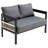 Ustyle Multi Outdoor With Table. Waterproof & Weather-. Pe . Iron Frame. For Spaces. Easy To Assemble.  And Water-, Rust. . Construction. Comfort. Grey-352004216