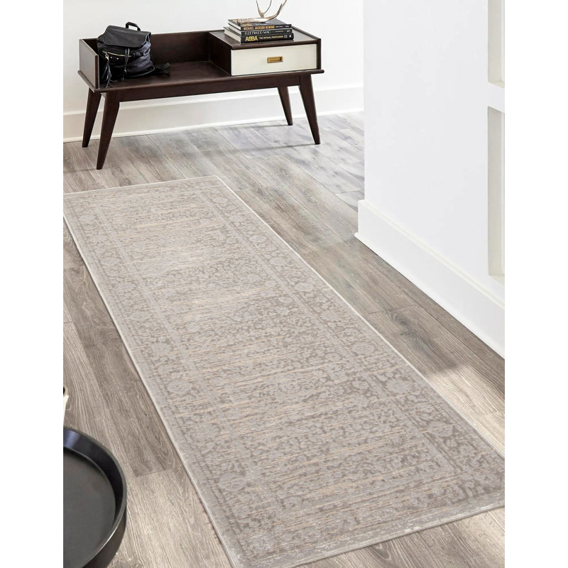 Morcant Oriental Gray Area Rug, Runner 2'8" x 8'2"