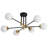 Tameya Sputnik Modern Linear Chandelier With Milky White Glass Shade-1619767787