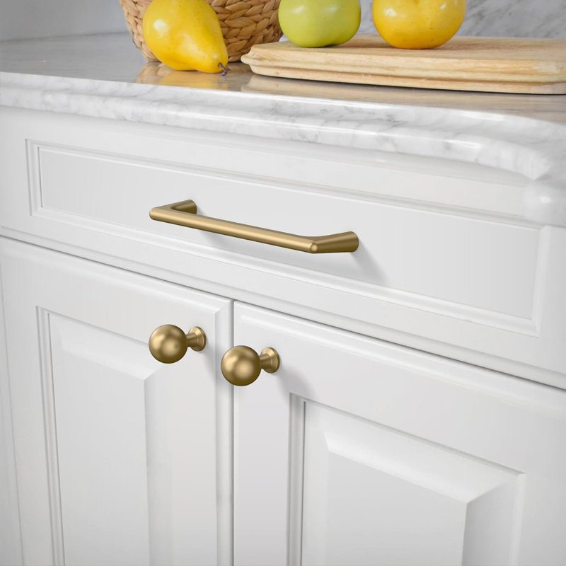 Paquet de 10 poignées d'armoire - poignées d'armoire de cuisine à trou central, poignées de tiroir durables pour armoires, armoires, commodes et garde-robes
