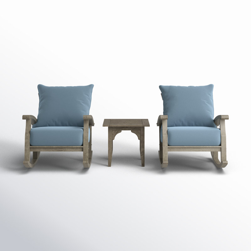Summerton Seating Group with Cushions, Weathered Gray/Blue Spruce