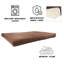 Panier pour chien imperméable PETMAKER pour voitures, véhicules récréatifs, voyages et utilisation à l'extérieur - Panier pour chien en mousse à mémoire de forme 2 couches avec housse amovible et lavable à la machine (brun)-45469741-27277617