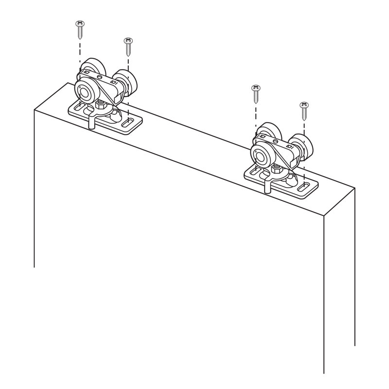 Assembly Pocket Door Roller