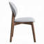 Hamza Side Dining Chair Set Of 2, Light Linen, Walnut Wood-111577747