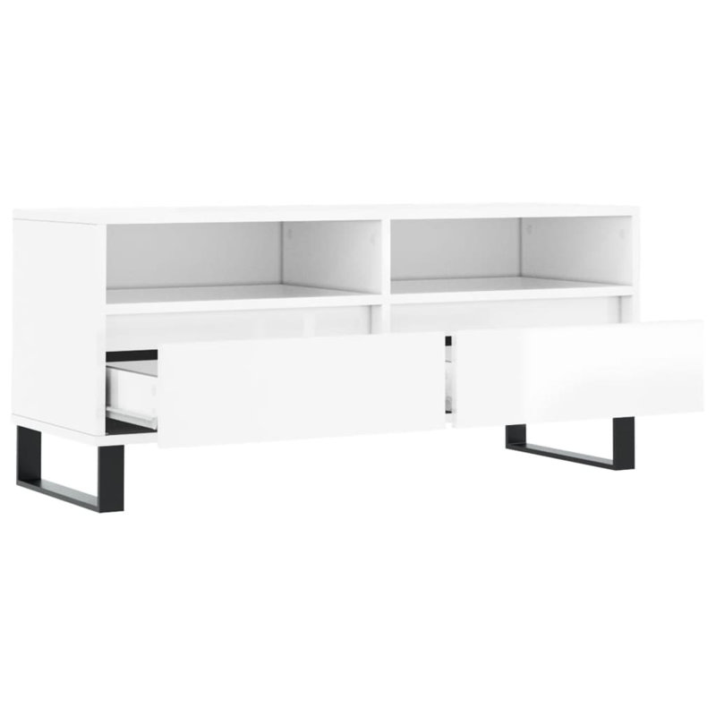 Siilata TV Stand, High Gloss White