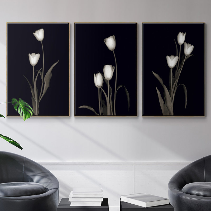 Tulipe Pose I, H 40 po x l 90 po x P 2 po, Naturel