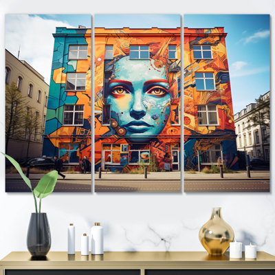 " Germany Berlin Street Art II " 3 Piece Art Mixed Media Print