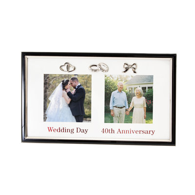 Black Metal Picture Frame with Mat