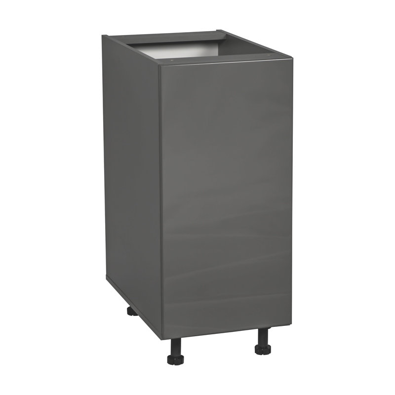 Armoire ouverte standard en panneau de particules H 34,5 po prête à assembler, H 34,5 po x l 6 po, Gris lustré