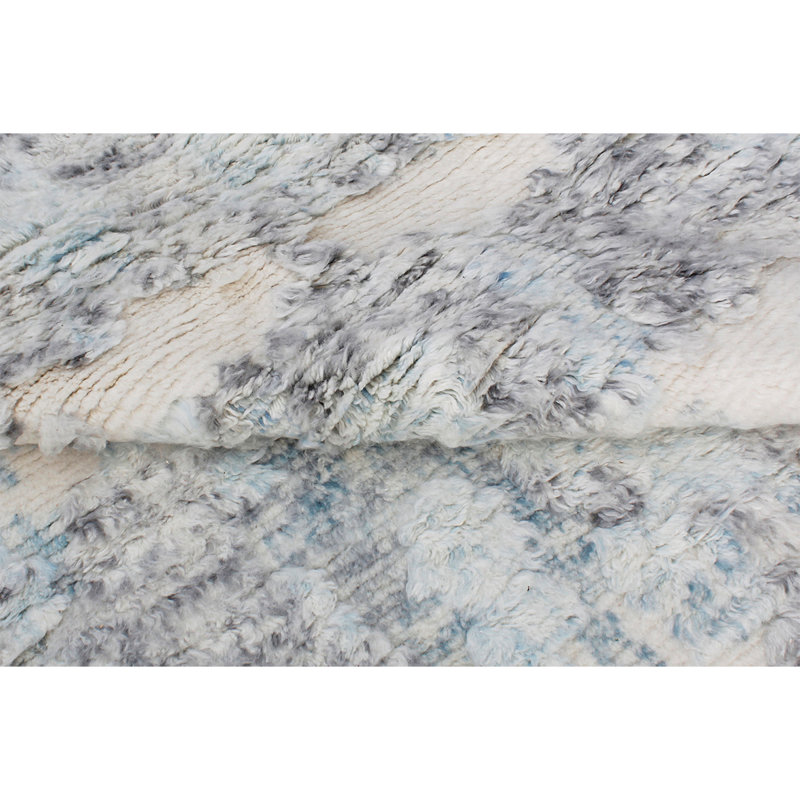 0ZARTZN35SIBL Wool Area Rug in Blue, Rectangle 9' x 12'