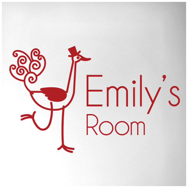 Animals Wall Decal, Dark Red