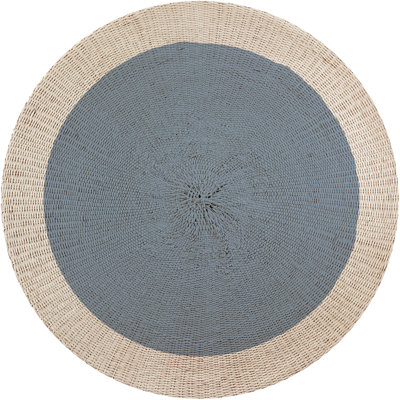 Burtundy Round Vinyl Area Rug