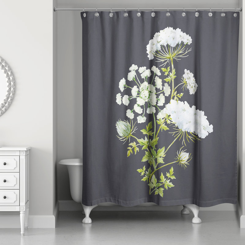Rideau de douche simple, Bleu marine