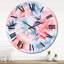 Horloge murale rose et bleu Petunia-93380852