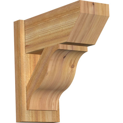 8"W x 30"D x 42"H Funston Slat Rough Sawn Outlooker, Western Red Cedar