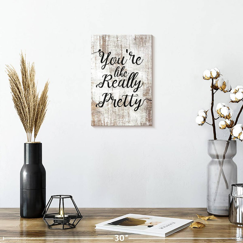 Vous êtes vraiment jolie typographie, H 12 po x l 8 po
