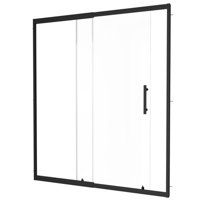 56" - 60" W x 72" H Frameless Single Sliding Shower Door with 1/4-in (6mm) Tempered Glass and Quiet Rollers