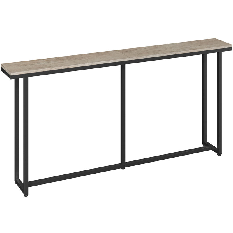 Modern Extended Console Table Entryway Table for Hallway Living Room, 32" H x 63" W x 8" D, Gray
