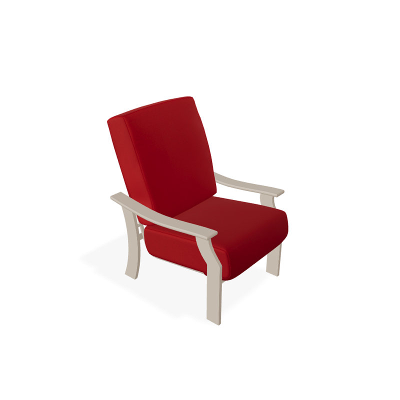 St. Catherine Outdoor Lounge Chair, Red 1A, Textured Desert