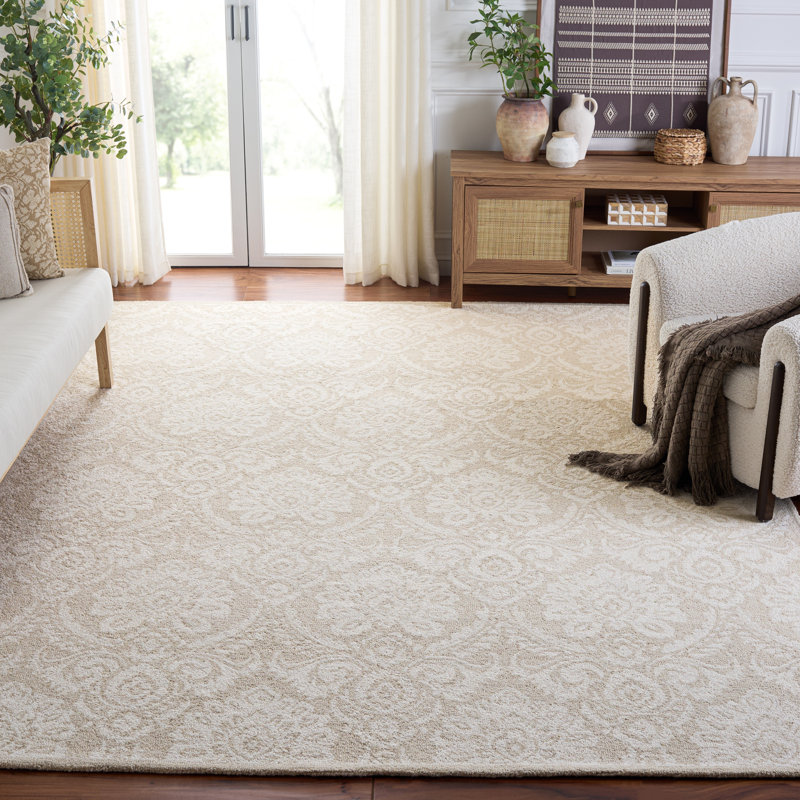 Metro 925 Hand Tufted 80% Wool; 20% Cotton Damask Rug, Rectangle 8' x 10'