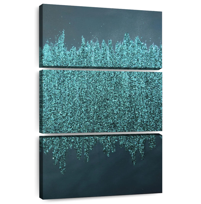 Avery Turquoise Shimmer, 38" H x 24" W
