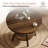 Small Round Dining Table for 2-4 People, 2-Tier Industrial Kitchen Dinner Table with Sturdy Metal Leg, 35-Inch Circle Kitchen & Dining Room Furniture, Rustic Brown