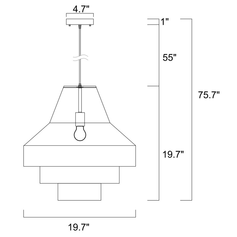 Luminaire suspendu panier en rotin 3 niveaux Anita