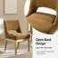 Chaise de salle à manger rembourrée avec dossier ouvert Kallas-130166348-130166352