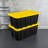 Sterilite 38 Gallon Industrial Stackable Storage Tote Lidded Containers, 12 Pack